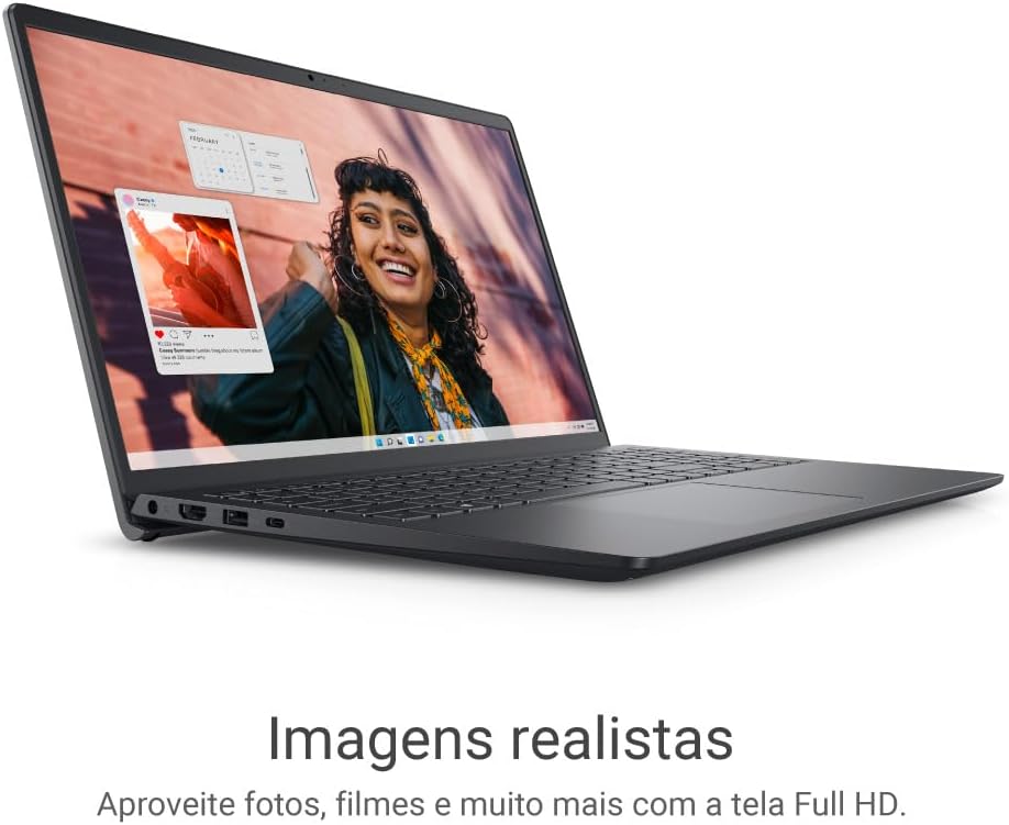 Notebook Dell Inspiron 15 3530, 15.6" Full HD (1920x1080), Intel Core i5‑1334U, 8 GB RAM, 512 GB SSD, Windows 11 Home, Preto