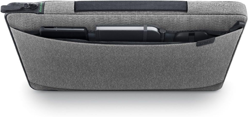 Capa Dell Pro 15-16 EcoLoop Urban CV4625, Para notebooks de até 16", 100% Plástico reciclado, Alça retrátil, Proteção lateral acolchoada, Bolso frontal, Leve, Cinza