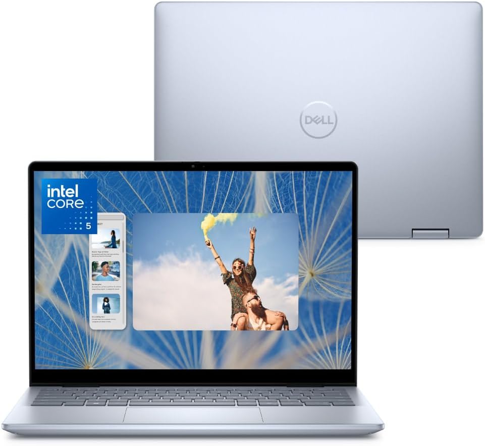 Notebook 2 em 1 Dell Inspiron 14 7440 — 2IN1-I1300-A30, 14" FHD+ (1920x1200) Touch, Intel Core i5-1334U, 16GB RAM, 512GB SSD, Windows 11 Home, Azul Gelo