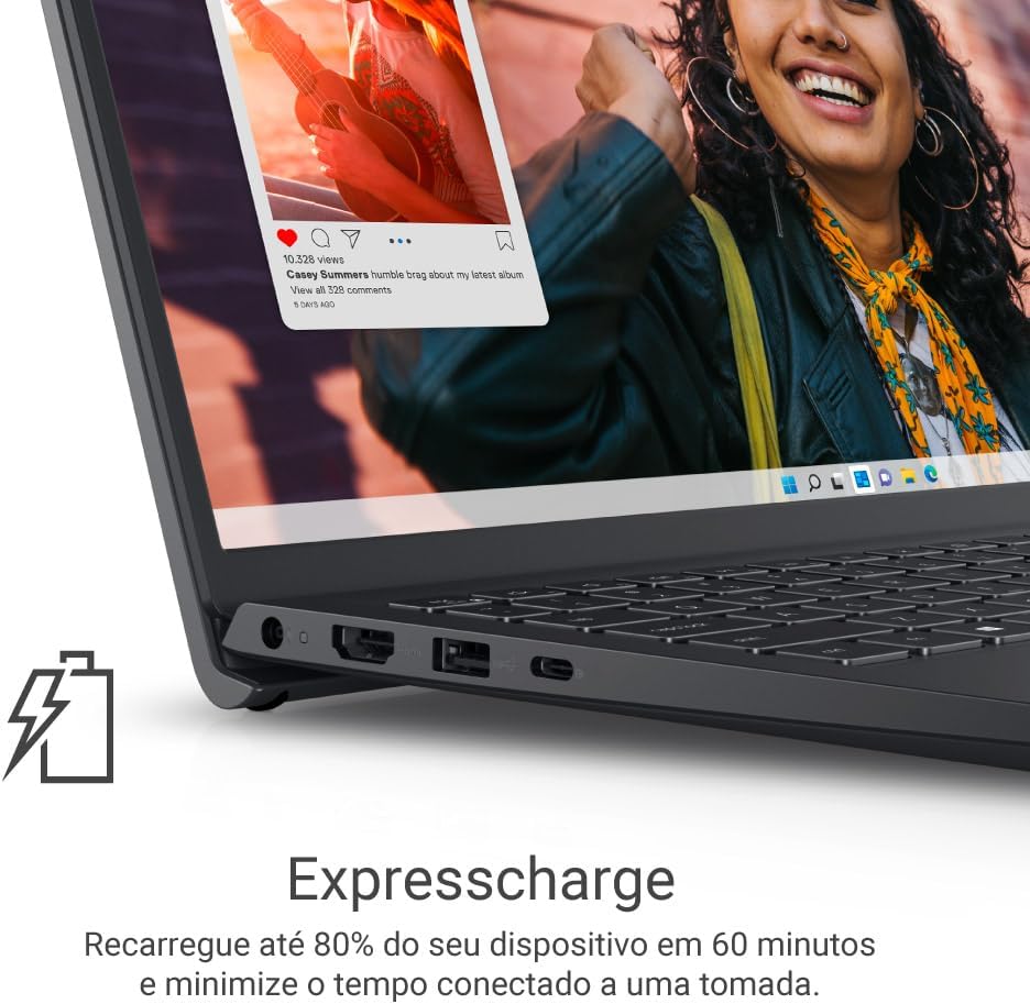 Notebook Dell Inspiron 15 3530, 15.6" Full HD (1920x1080), Intel Core i5‑1334U, 8 GB RAM, 512 GB SSD, Windows 11 Home, Preto