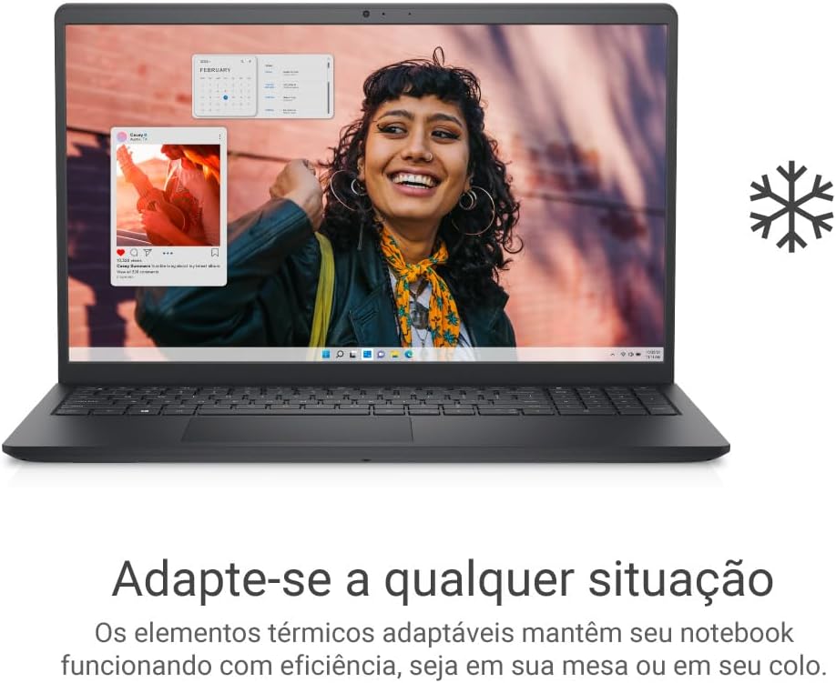 Notebook Dell Inspiron 15 3530, 15.6" Full HD (1920x1080), Intel Core i5‑1334U, 8 GB RAM, 512 GB SSD, Windows 11 Home, Preto
