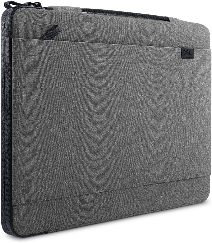 Capa Dell Pro 15-16 EcoLoop Urban CV4625, Para notebooks de até 16", 100% Plástico reciclado, Alça retrátil, Proteção lateral acolchoada, Bolso frontal, Leve, Cinza