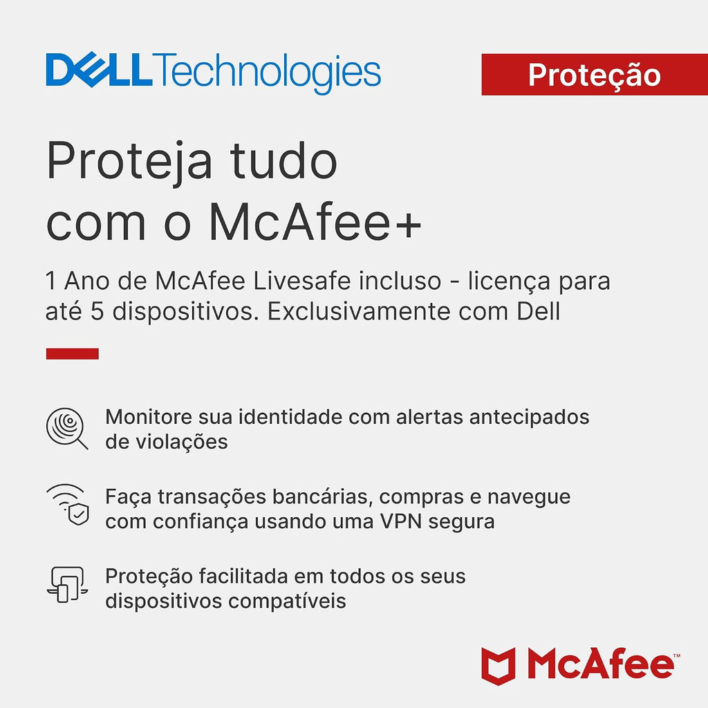 Notebook Dell Inspiron 15 3530, 15.6" Full HD (1920x1080), Intel Core i5‑1334U, 8 GB RAM, 512 GB SSD, Windows 11 Home, Preto