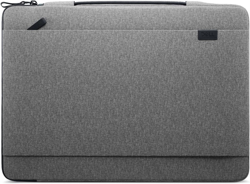 Capa Dell Pro 15-16 EcoLoop Urban CV4625, Para notebooks de até 16", 100% Plástico reciclado, Alça retrátil, Proteção lateral acolchoada, Bolso frontal, Leve, Cinza