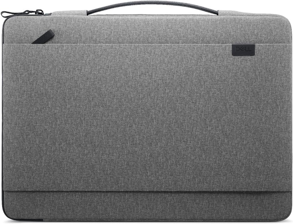 Capa Dell Pro 15-16 EcoLoop Urban CV4625, Para notebooks de até 16", 100% Plástico reciclado, Alça retrátil, Proteção lateral acolchoada, Bolso frontal, Leve, Cinza